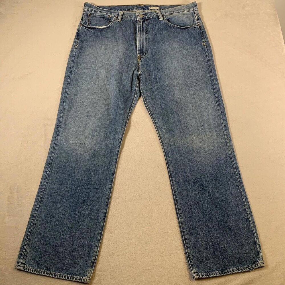 Polo Ralph Lauren Hampton Straight Jeans Mens Size 36x30 Regular Zip Mid Wash